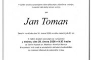 Zemřel pan Jan Toman