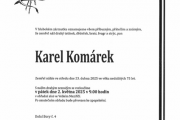 Zemřel pan Karel Komárek
