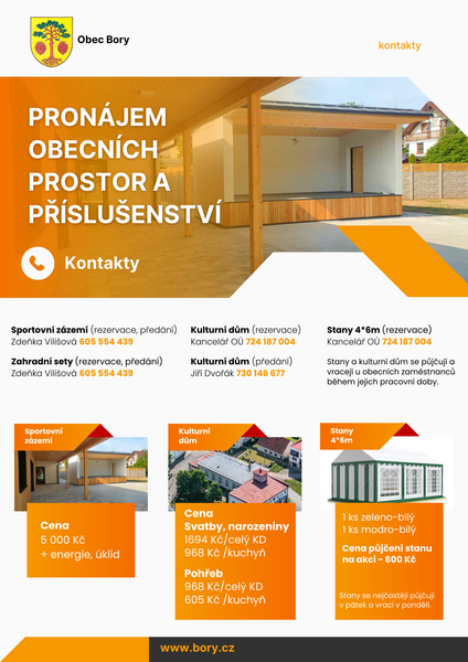Pronájem obecních prostor copy