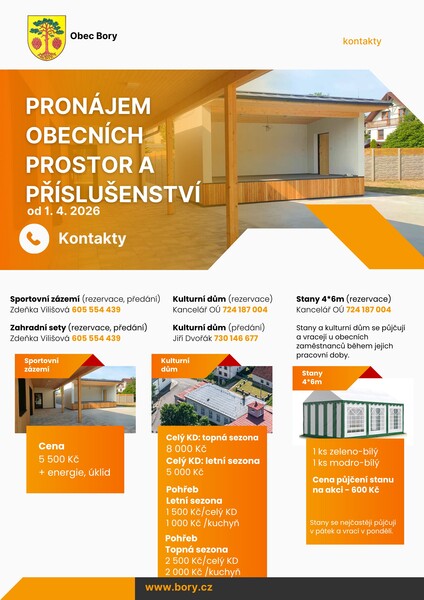 Pron&aacute;jem obecn&iacute;ch prostor od 1.4.26