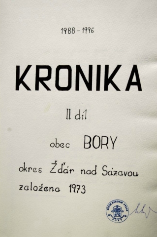 Kronika obce Bory 1988 až 1996