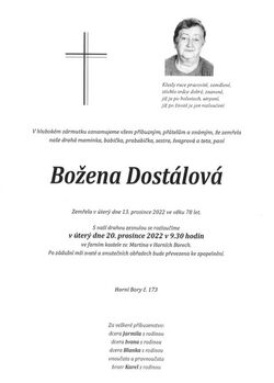 Paní Božena_Dostálová