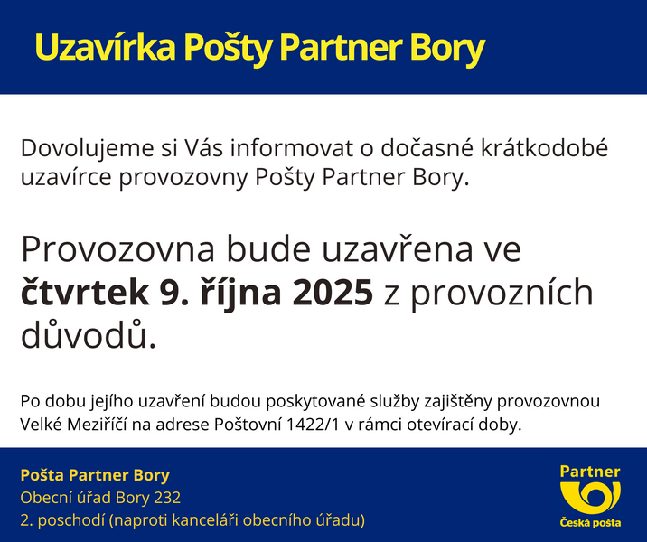 uzavirka posta 9.10.25
